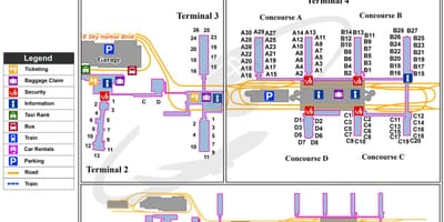 스카이하버 공항 터미널 지도
