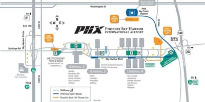 Skyharbor airport 지도